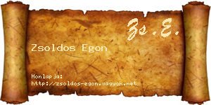 Zsoldos Egon névjegykártya